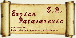 Božica Matasarević vizit kartica
